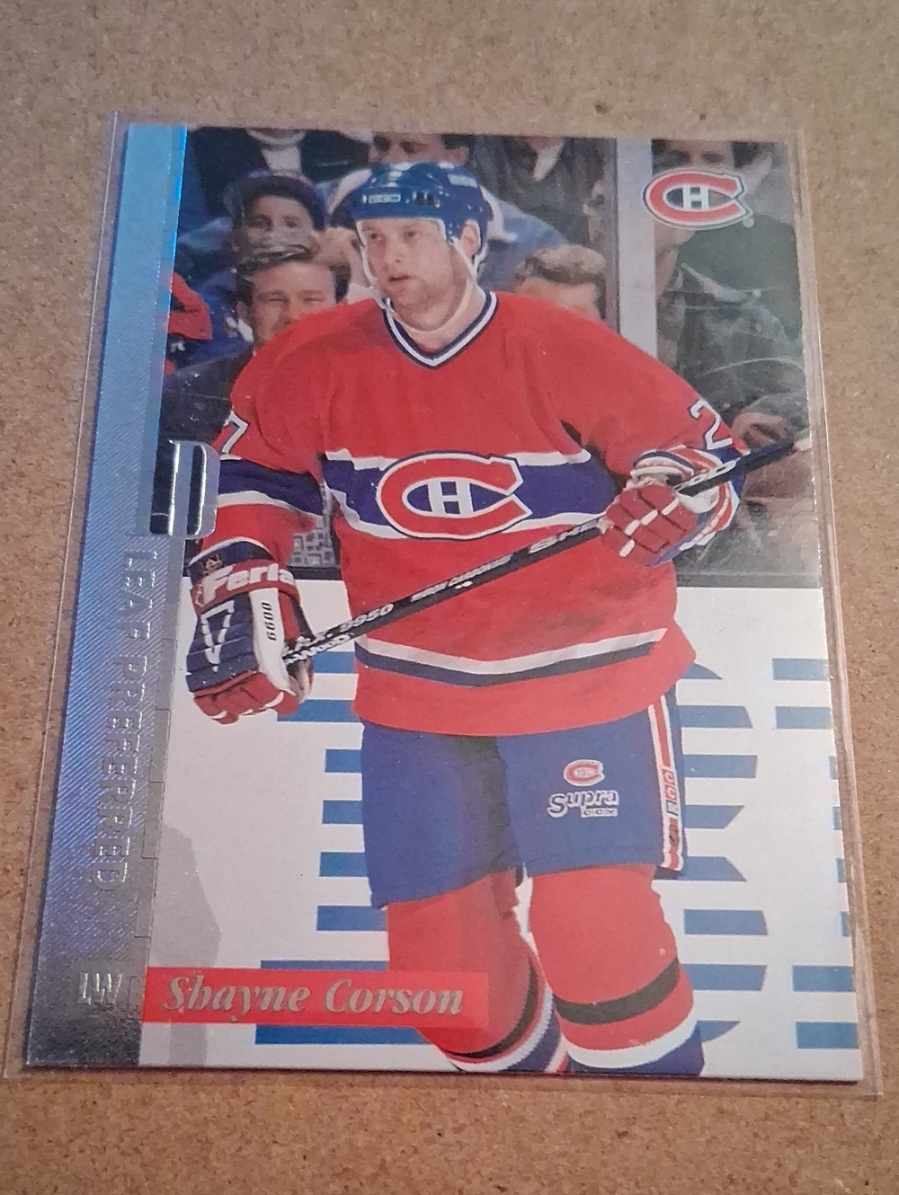 Montreal Canadiens Hockey Card - Red & Blue Jersey (Shayne Corson)